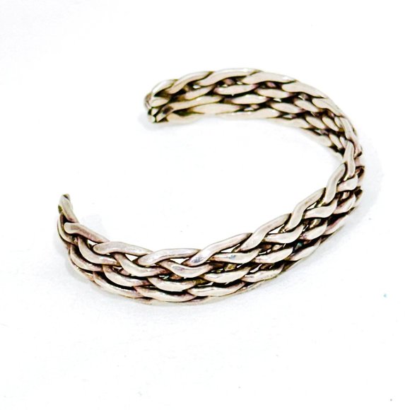 Sterling Solid Woven Bracelet - Made in Mexico TS-102/925 Unisex - Picture 5 of 7